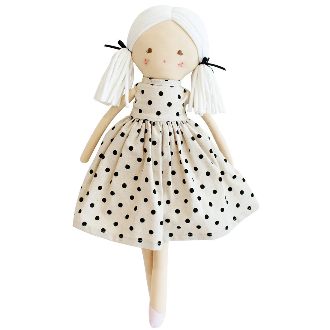 Frankie Doll 41cm Black Linen Spot