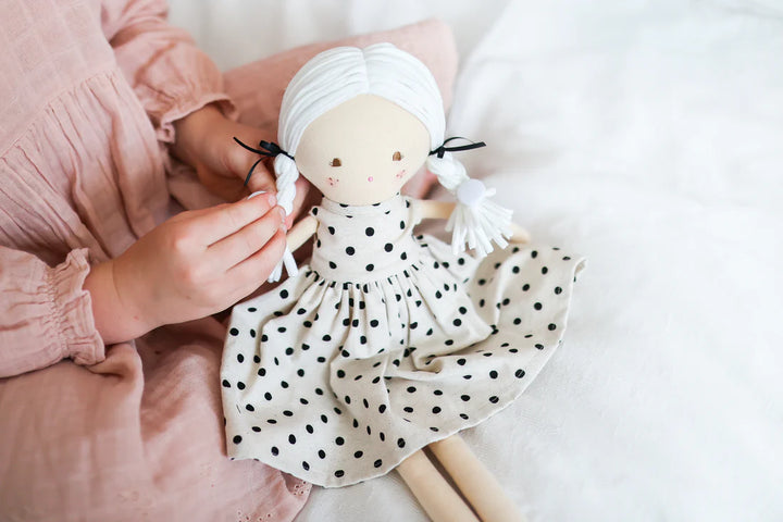 Frankie Doll 41cm Black Linen Spot