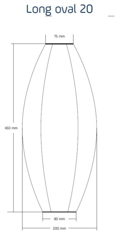 Long Oval 20 Solar Lantern -Light Taupe