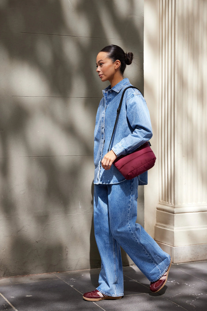 Stash Base Crossbody (Cloud) - Burgundy