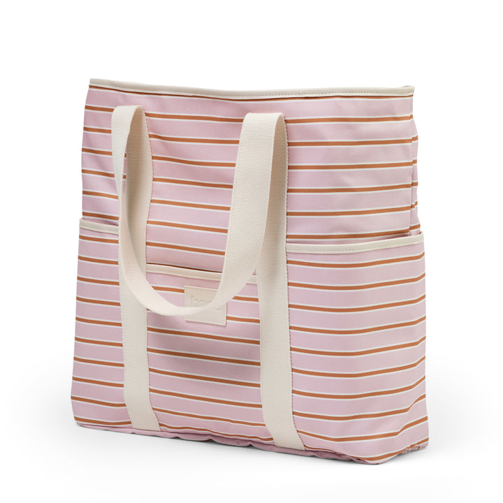 Beach Base (Coast) - Soft Pink/Rust Stripe