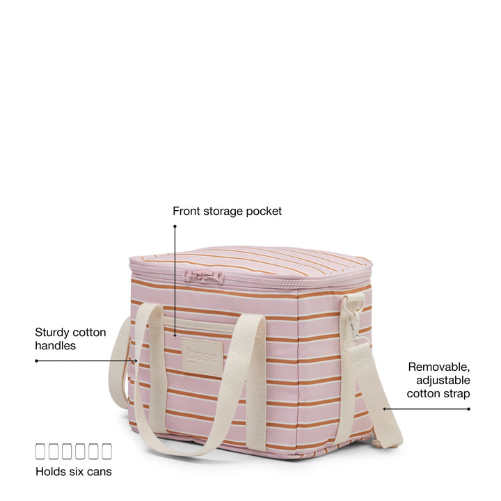 Lunch Base (Coast) - Soft Pink/Rust Stripe
