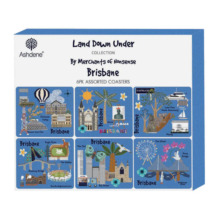 Land Down Under Brisbane 6pk Coaster