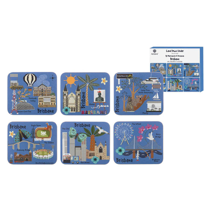 Land Down Under Brisbane 6pk Coaster