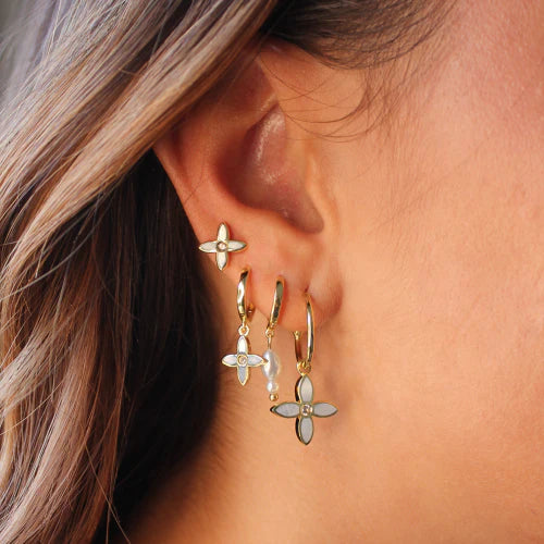 Desert Flower Small Hoop Earring