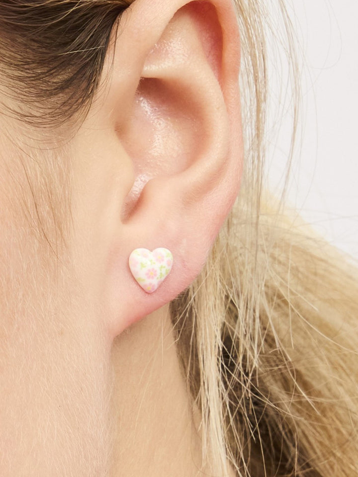 Pink Cora Studs