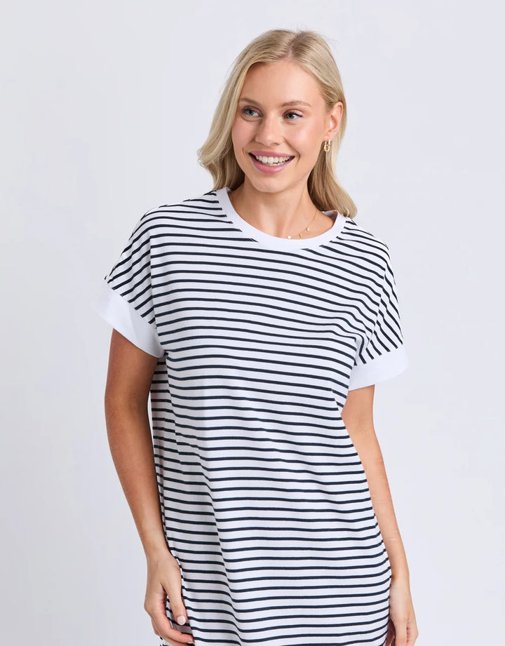 Elm Maggie Stripe Dress - White