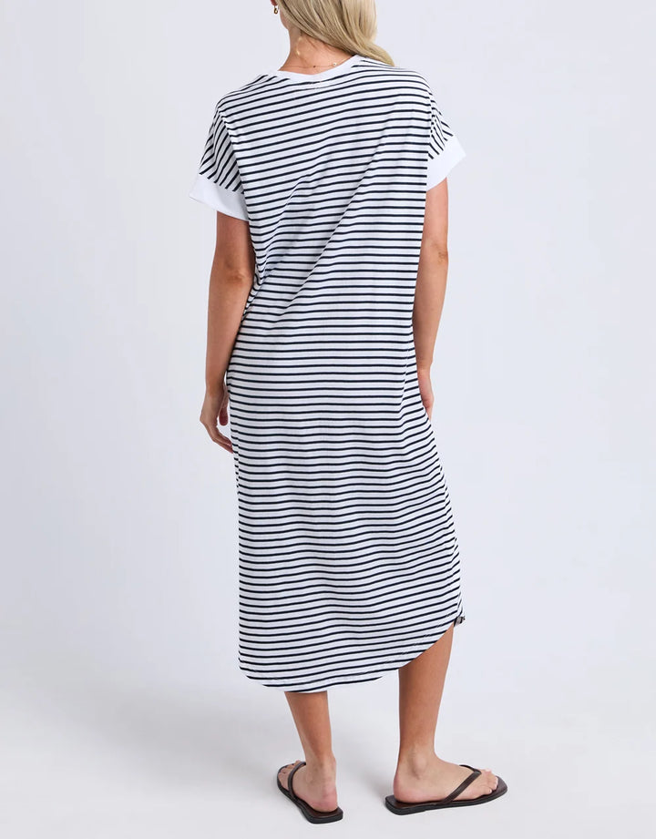 Elm Maggie Stripe Dress - White