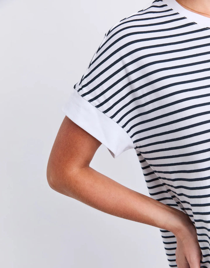 Elm Maggie Stripe Dress - White