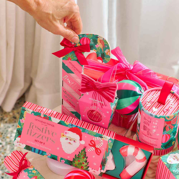 Festive Candy Cane Shower Steamers (4pc)