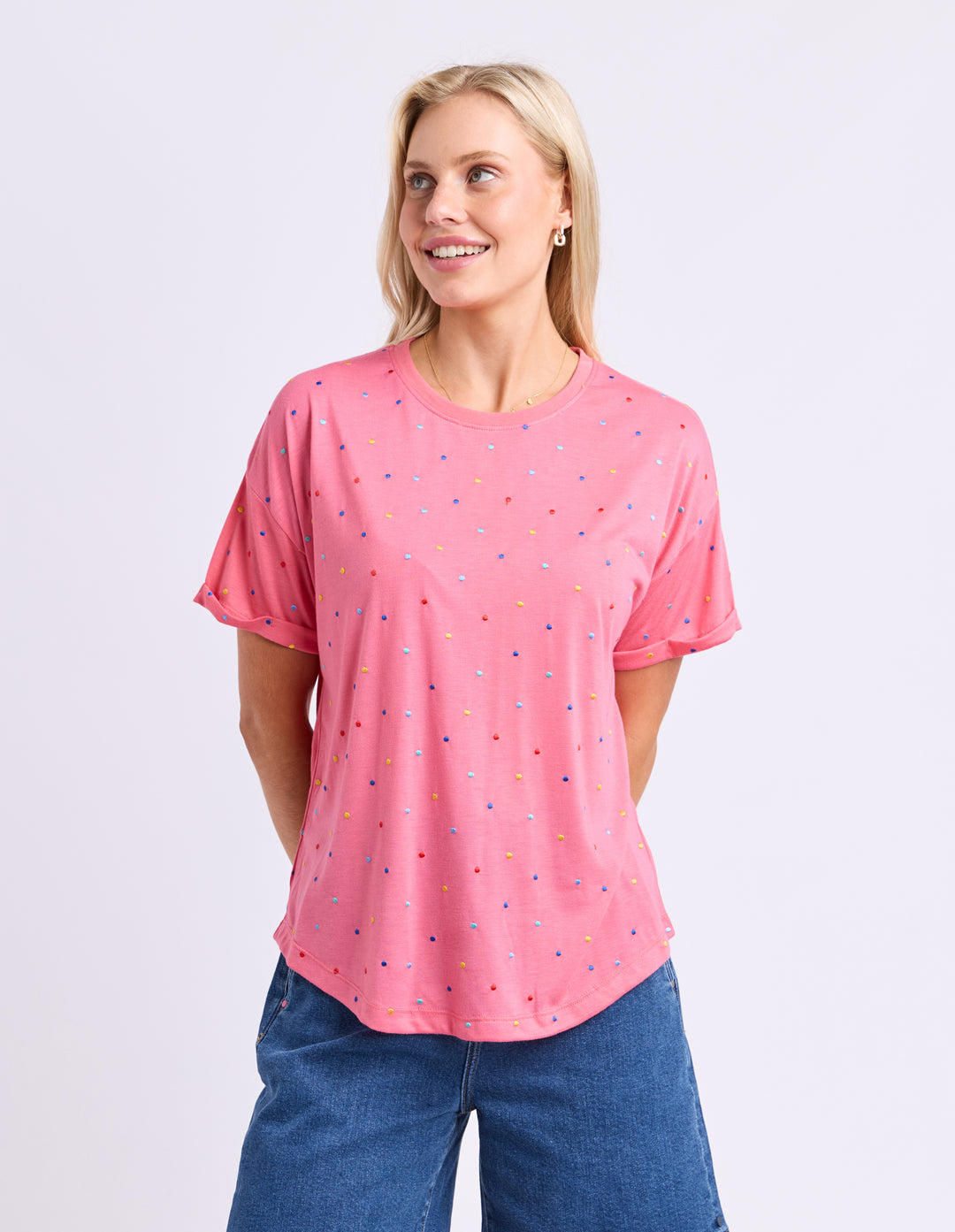 Elm Festive Spot Tee - Pink Lemonade