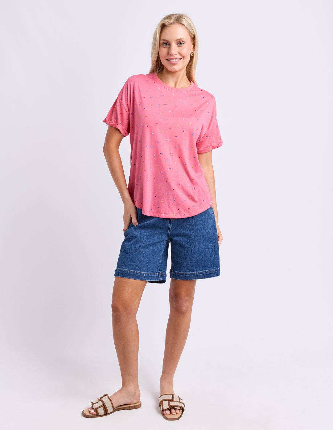Elm Festive Spot Tee - Pink Lemonade