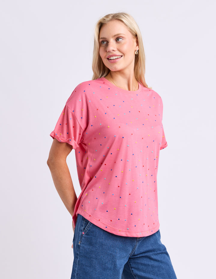 Elm Festive Spot Tee - Pink Lemonade