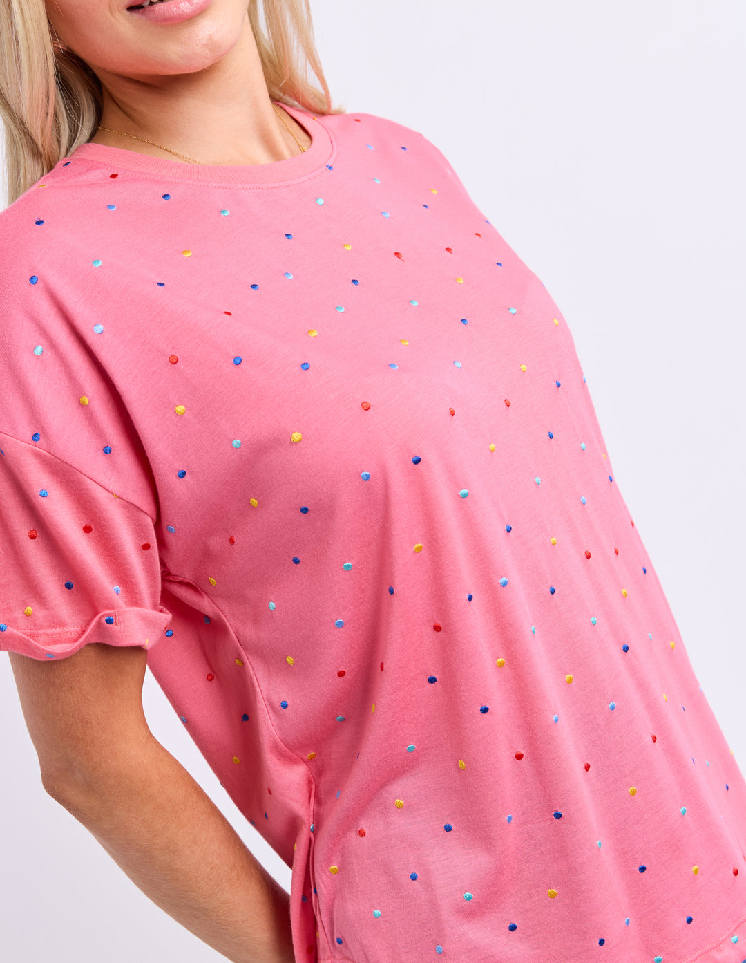 Elm Festive Spot Tee - Pink Lemonade
