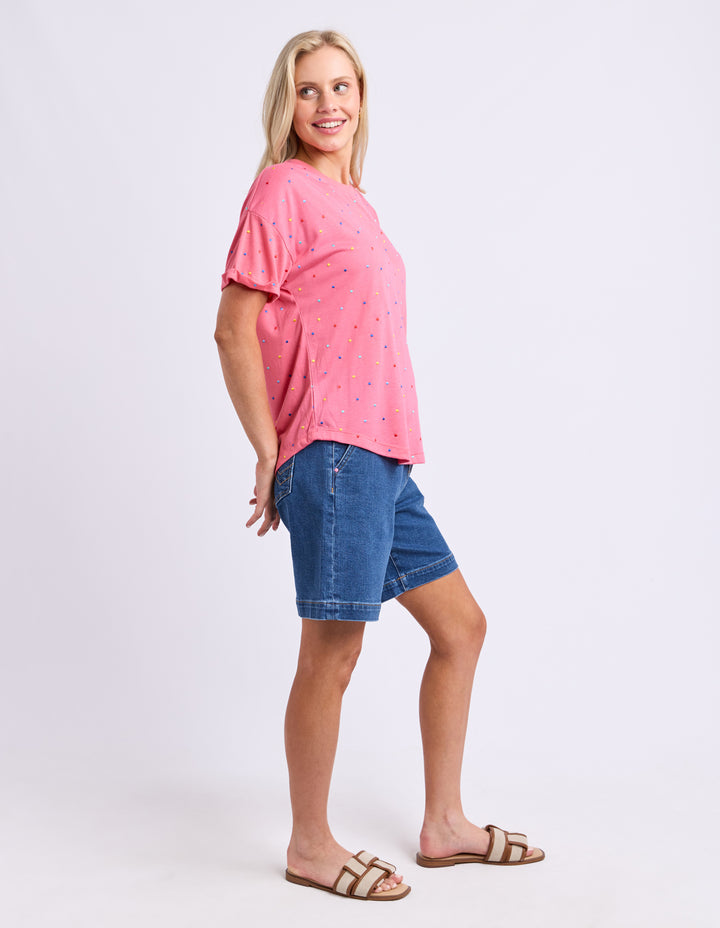 Elm Festive Spot Tee - Pink Lemonade