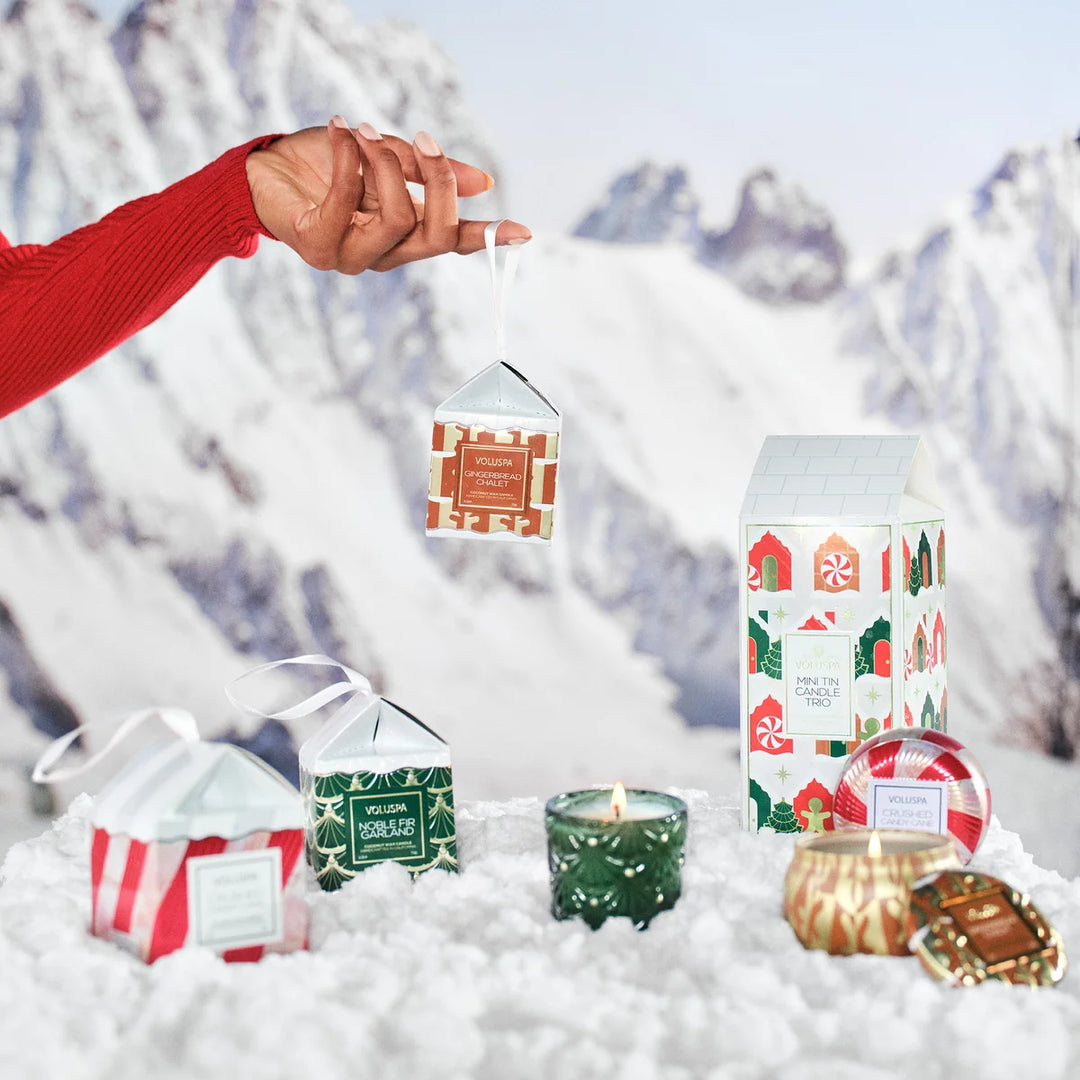 Festive Mini Candles Tin Trio - 3 x  Candles