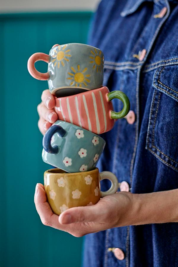 Nini Cup - Green with Yellow Suns