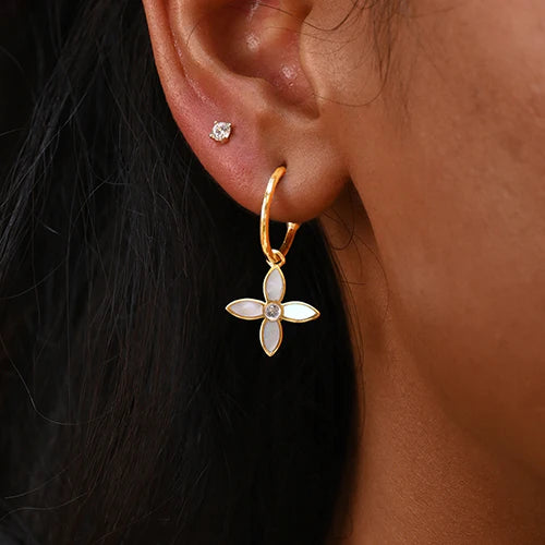 Desert Flower Small Hoop Earring