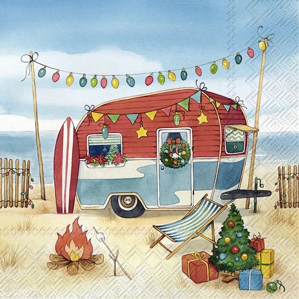 Camping at the Sea - Christmas Lunch Napkins