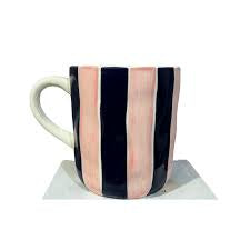 Mug - Navy and Pink Stripe