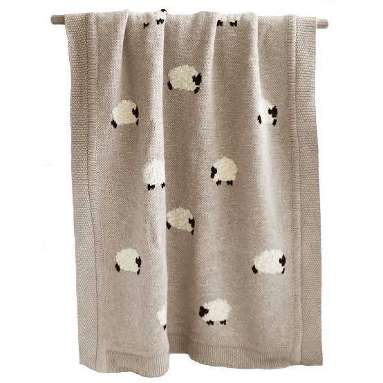 Baa Baa Baby Blanket Latte