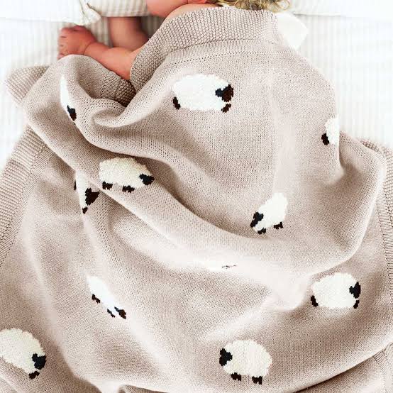 Baa Baa Baby Blanket Latte