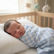 Muslin Cotton Swaddle - Blue Check