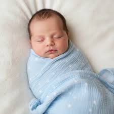 Muslin Swaddle - Starry Night Baby Blue