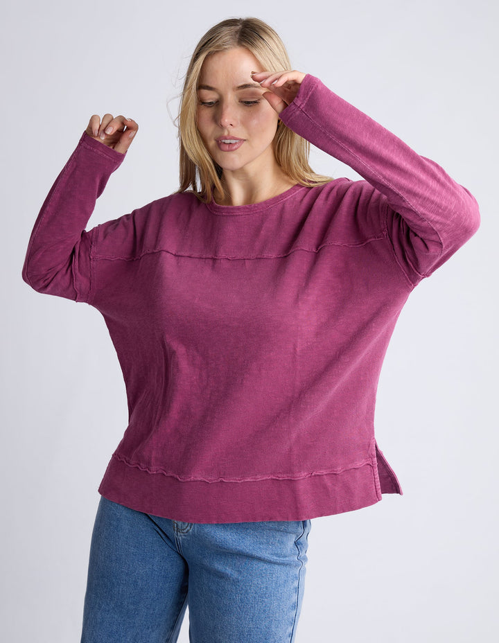 Foxwood Jayne Throw On Top - Port