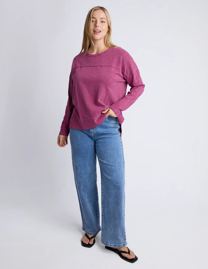 Foxwood Jayne Throw On Top - Port