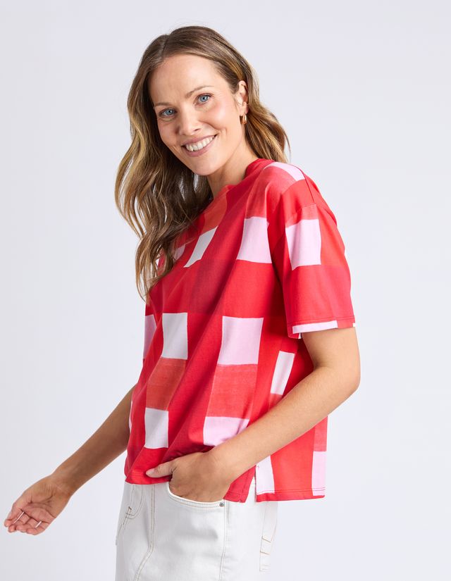 Elm  Edin Tee - Poppy Red