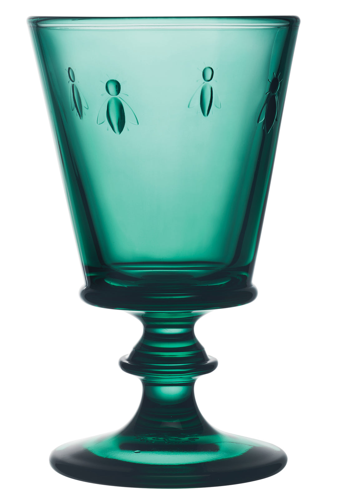 Bee Wine Glass (Set of 6)-  Emerald Green
