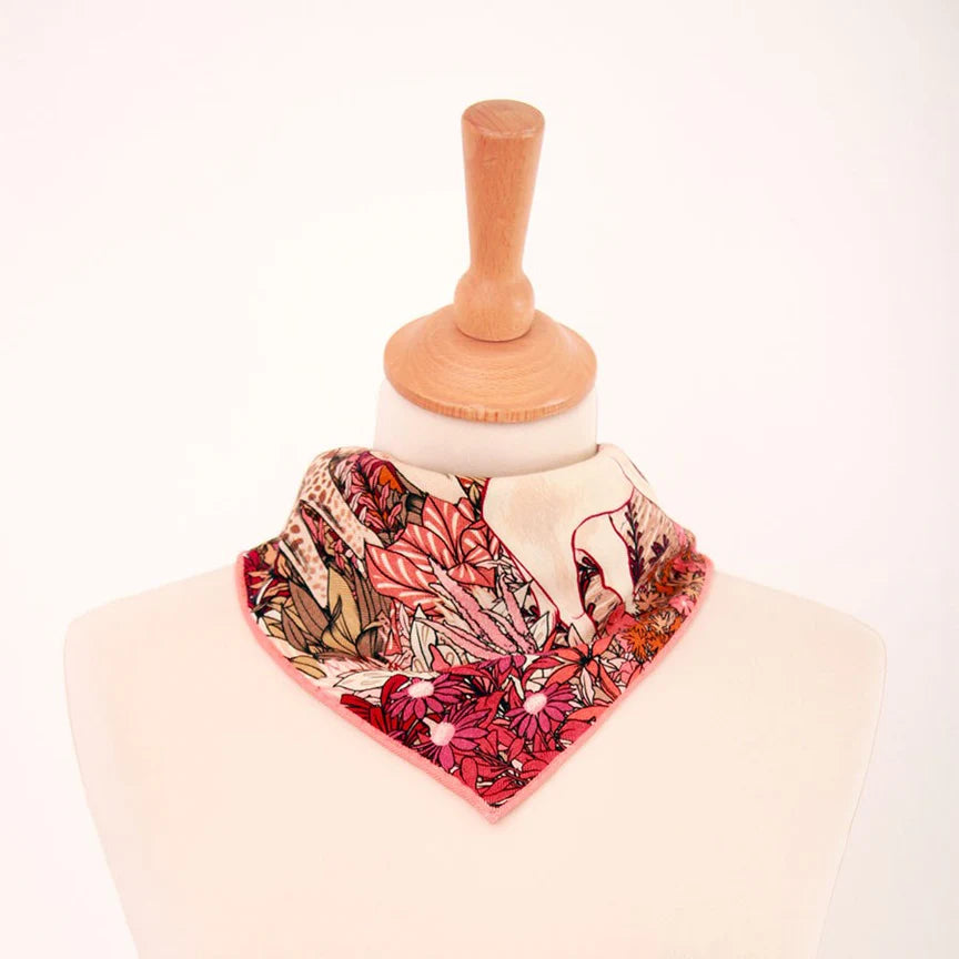 Silk Scarf Heloise Wild Paris Pink - 50X50 cm
