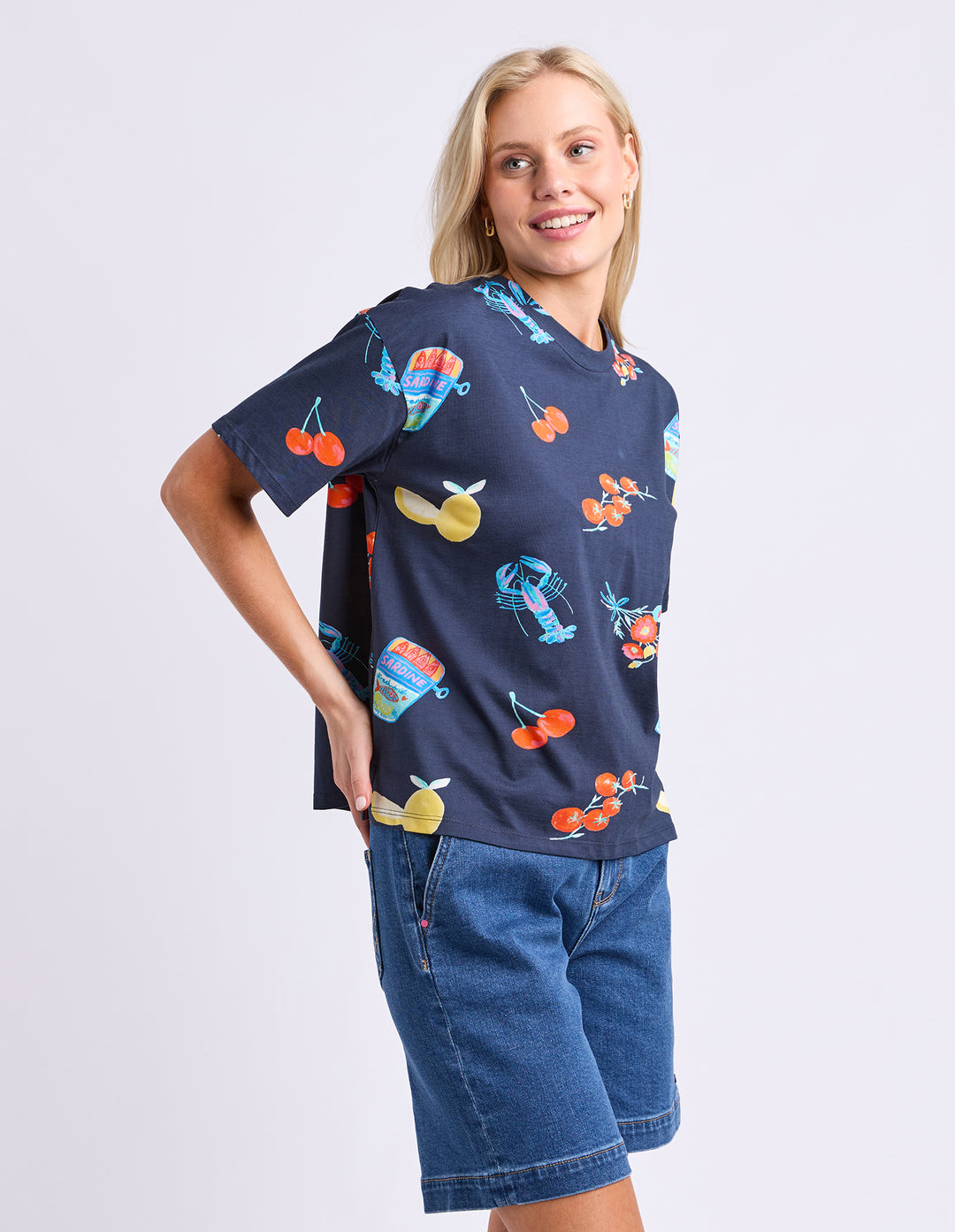 Elm Market Tee - Navy
