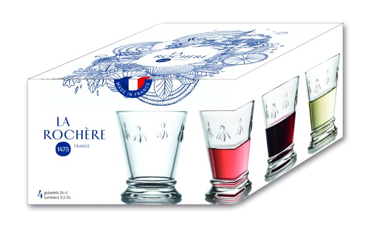 La Rochere Bee Tumblers Clear - Box Set of 4