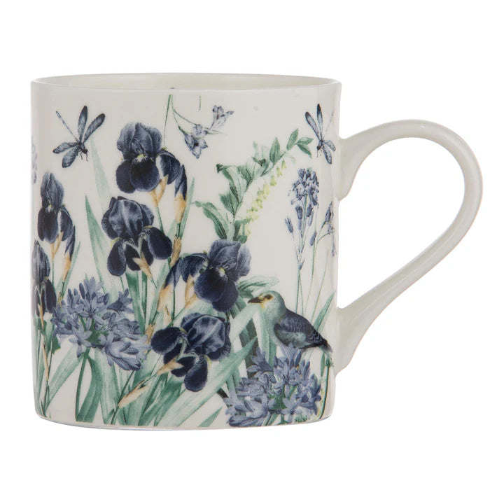 Iris Garden White Mug