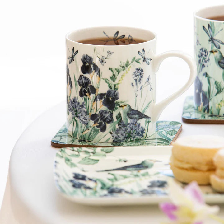 Iris Garden White Mug
