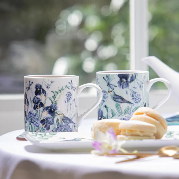 Iris Garden White Mug