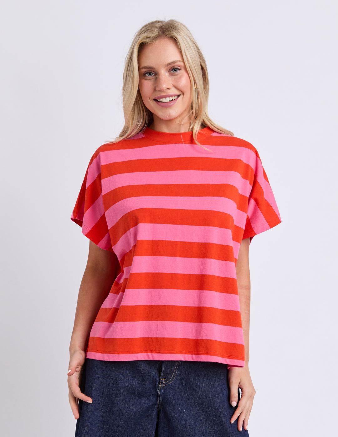 Elm Poet Tee - Tangello & Pink