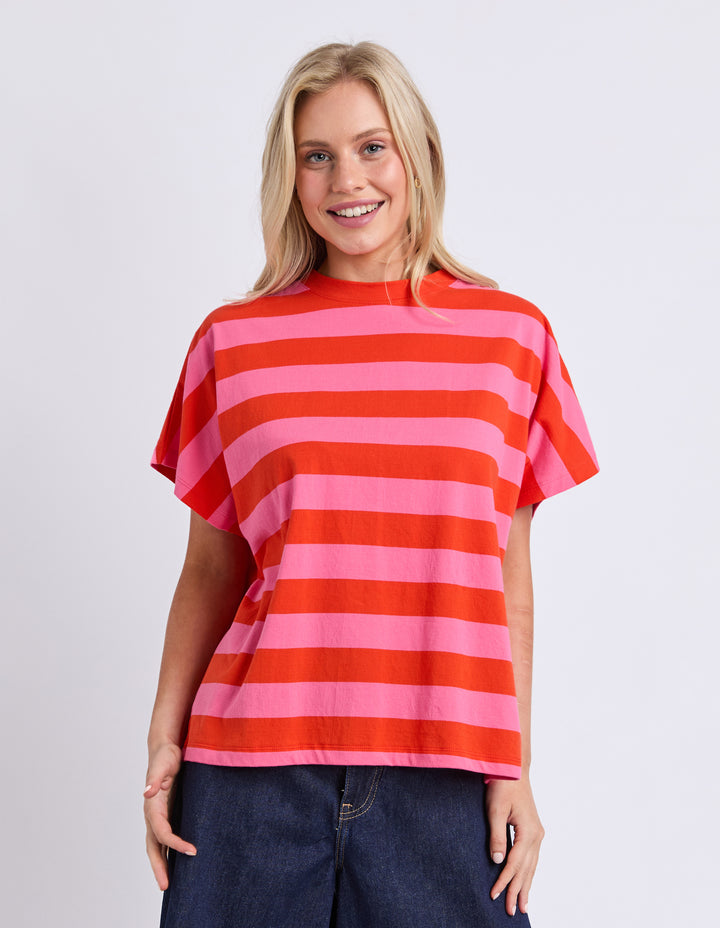 Elm Poet Tee - Tangello & Pink