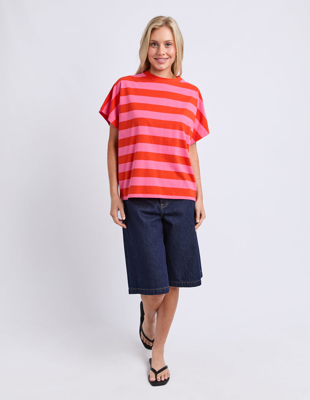 Elm Poet Tee - Tangello & Pink