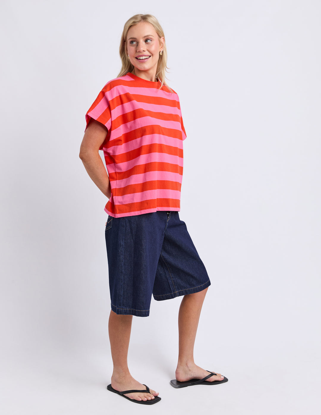 Elm Poet Tee - Tangello & Pink
