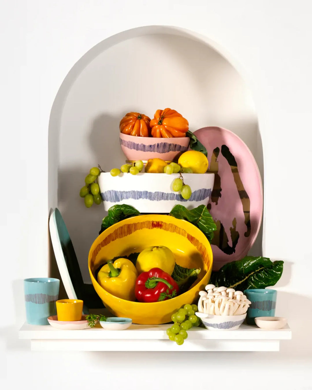 Ottolenghi Salad Bowl with Blue Stripes FEAST