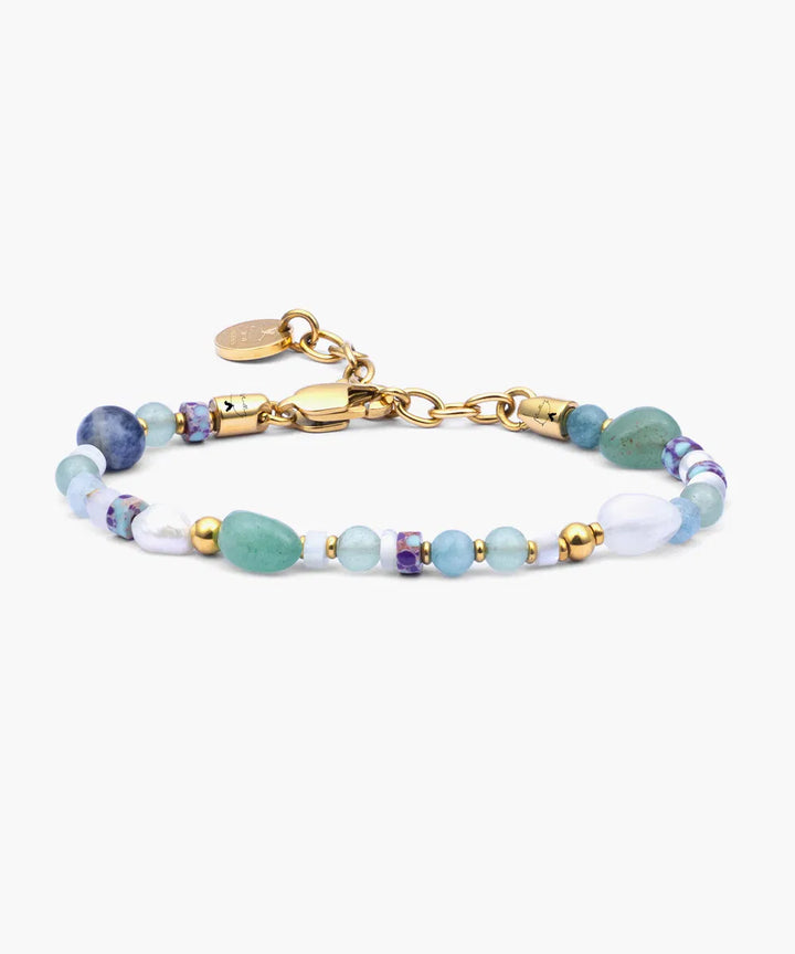 Women's Brontide Mosaic Bracelet - Tellaro and Gold