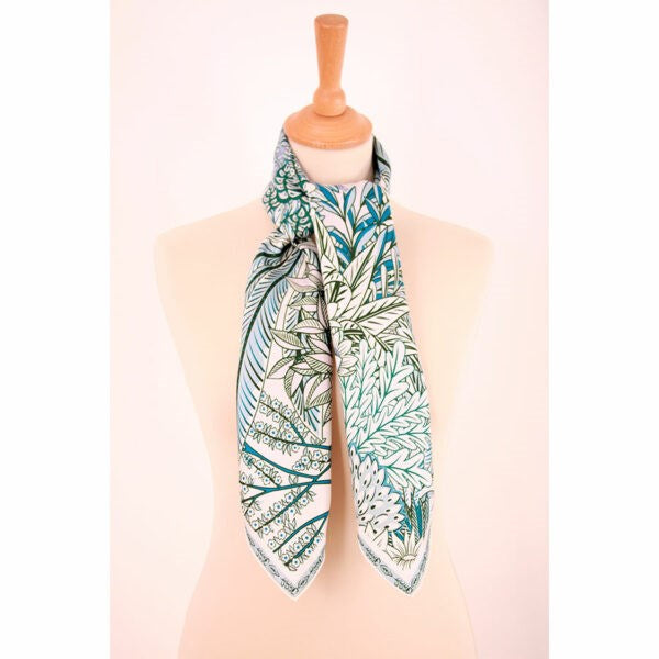 Silk Scarf Elsa Panther Blue Jean - 90X90 cm