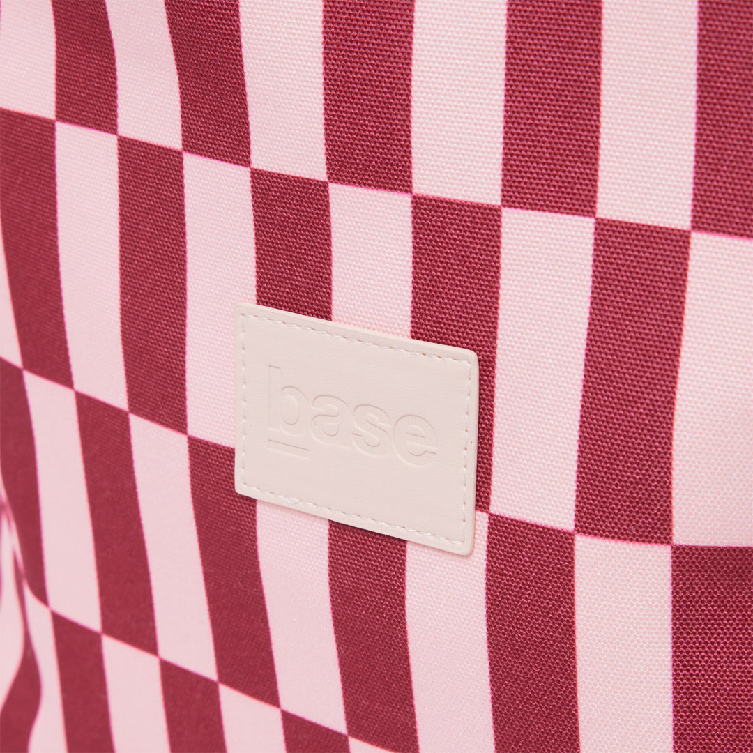 Wet Base Large (Coast) - Burgundy/Peony Check