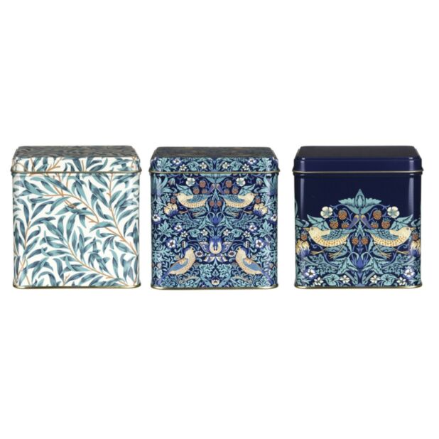 William Morris Strawberry Thief Square Caddy - Set of 3