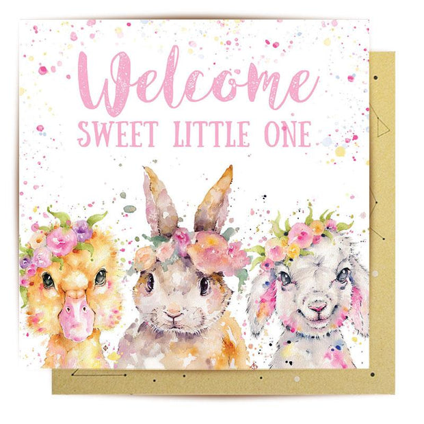 Spring Babies Greeting Card