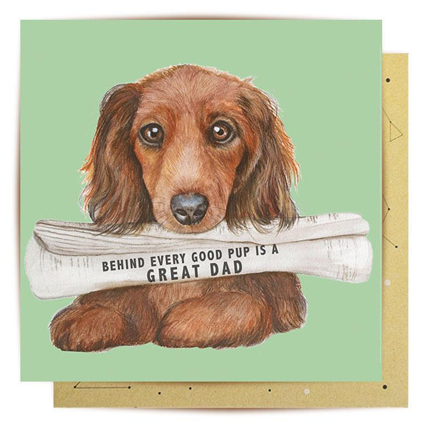 Newspaper Pup Greeting Card