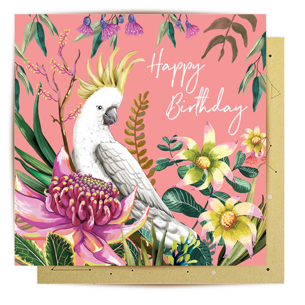 Cockatoo Paradiso Greeting Card